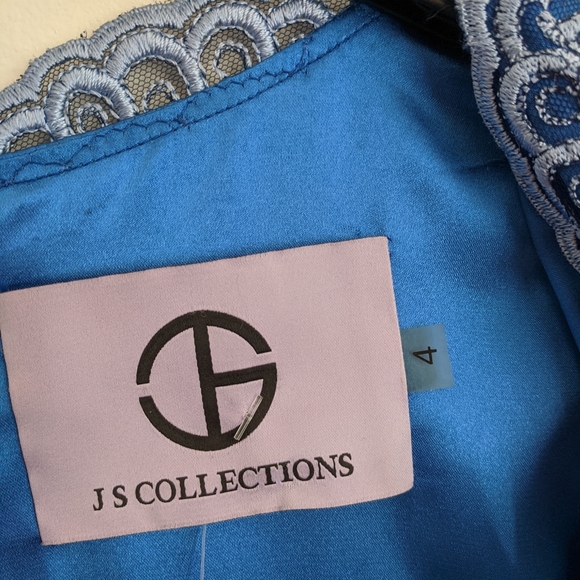 New JS Collections embroidered floral midi dress - Picture 11 of 15